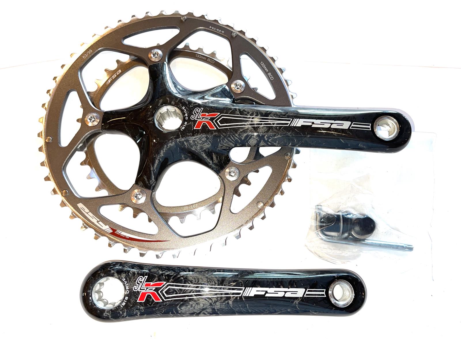 FSA Carbon SL-K  Road Bike Crankset 53/39 170mm  9/10 S ISIS New Old Stock