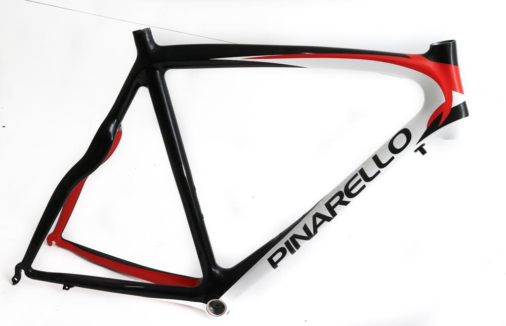 Pinarello 59.5cm Carbon Road Fiber Road Bike Frame Black Tapered 700c USED