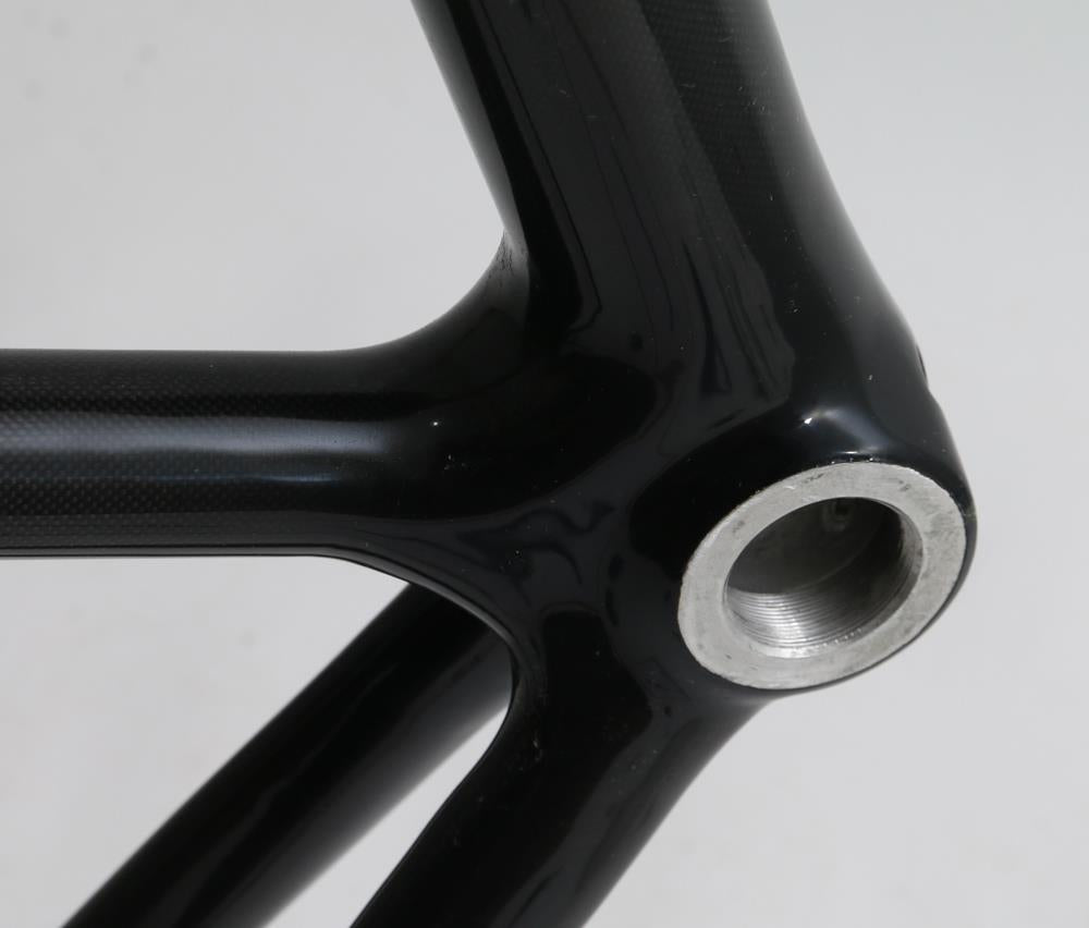 61cm 700c Carbon Road Bike Frame Tapered 1-1/8-1-1/4" BSA Black 1030g! NEW