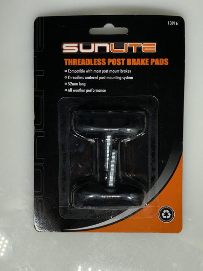 1 Pair Sunlite Threadless 52mm Post Brake Bike Bicycle Pads New - Random Bike Parts