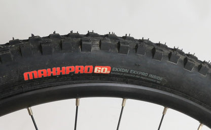 26" MTB Bike Wheelset Disc 15mm Thru QR 8-11s Shimano Black Sealed + Tires New - Random Bike Parts