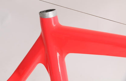 57cm 700C Fluorescent Pink Carbon Road Bike Frame Italian BB 1-1/8" New BLEM - Random Bike Parts
