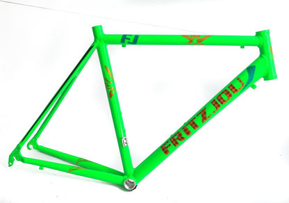 56cm FritzJou CXS Road Aluminum Bike Frame Bright Green 700c New - Random Bike Parts
