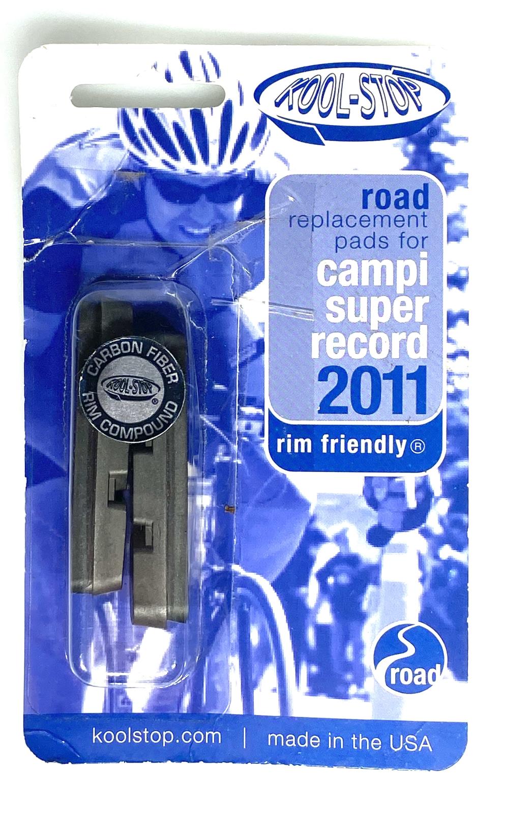 Kool-Stop Campi Super Record 2011 Replacement Road Brake Pads Carbon F Random Bike Parts KOOL-STOP(クールストップ) PAD SUPER RECORD TRIPLE COMPOUND KS-SRTR