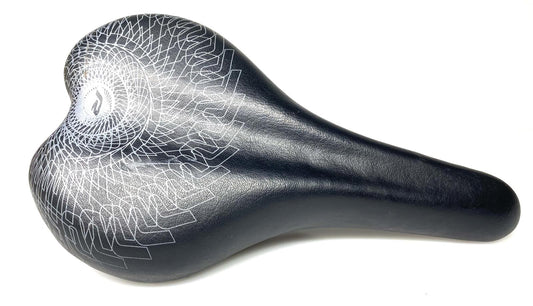 RX Geometric Unisex Adult Black Bicycle Seat Bike Saddle New Blem