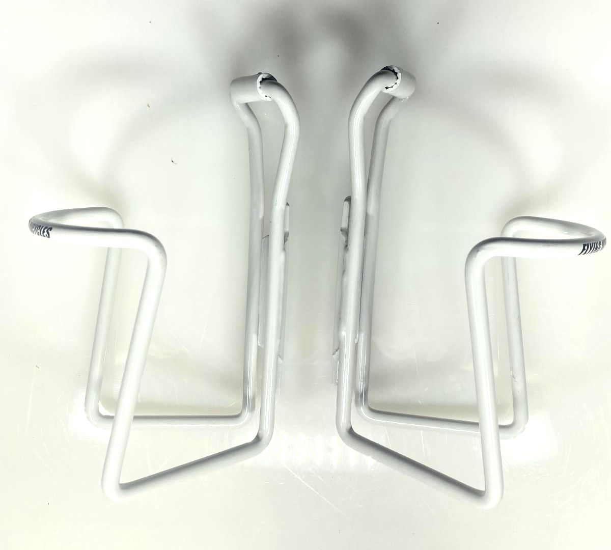 Lot Two of White Flying Wheel Bicycles Bike Water Bottle Cage New