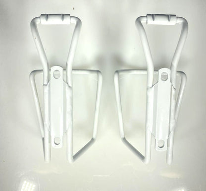 Lot Two of White Flying Wheel Bicycles Bike Water Bottle Cage New