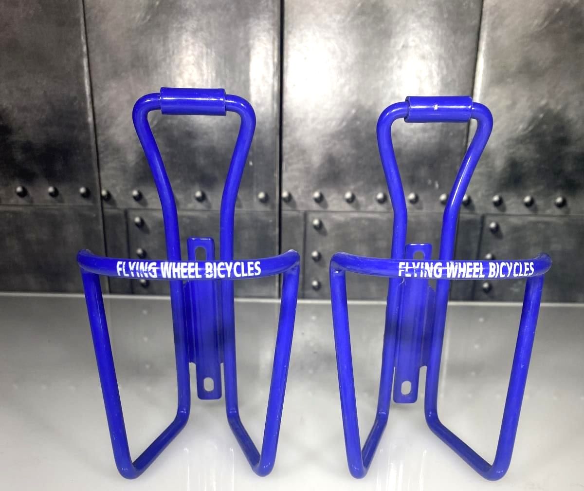 Lot Two of Blue Flying Wheel Bicycles Bike Water Bottle Cage