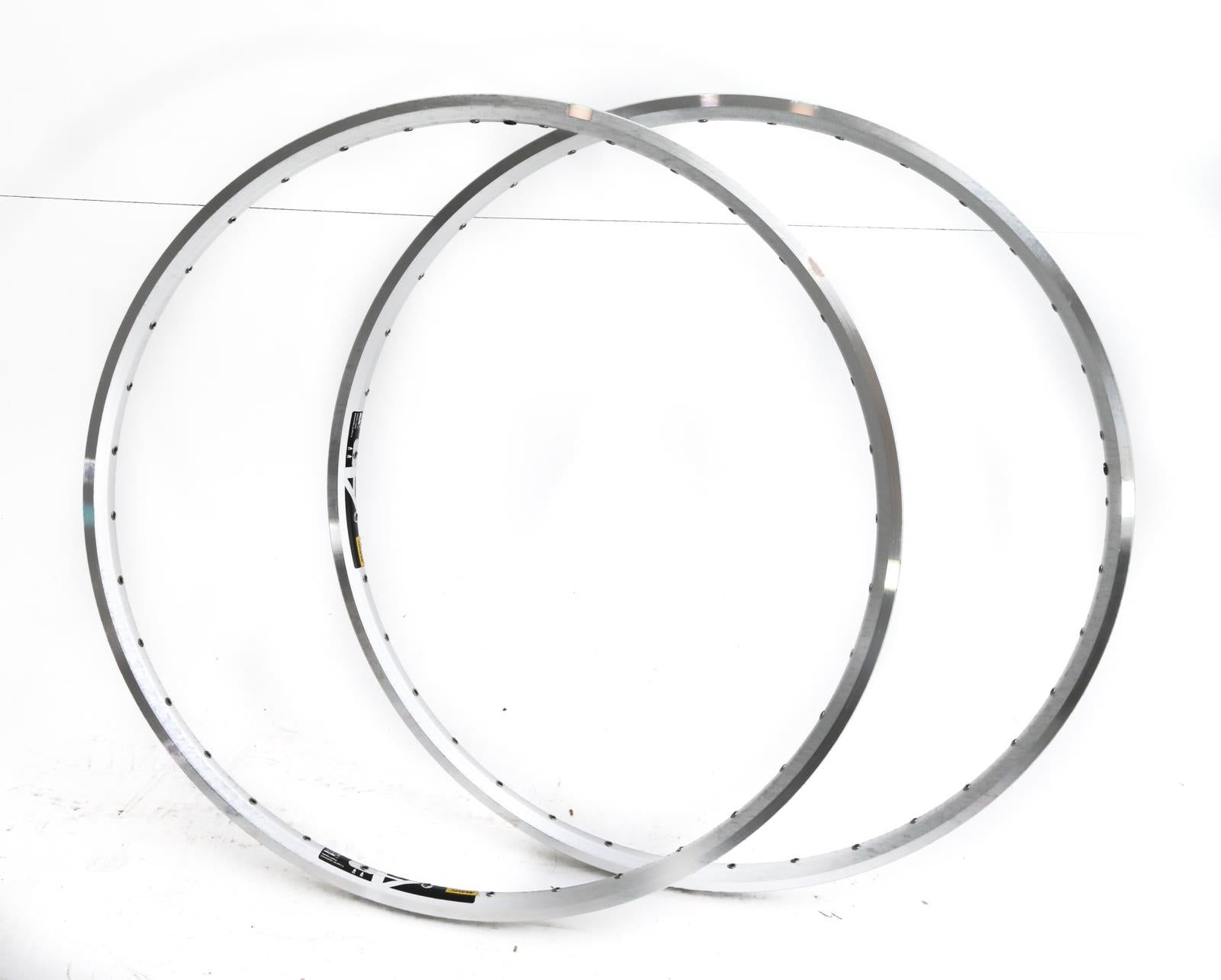 2 QTY Mavic 700c A 319 32 Hole 32H Rim Hybrid CX Bike Wheel Rim Silver NEW - Random Bike Parts