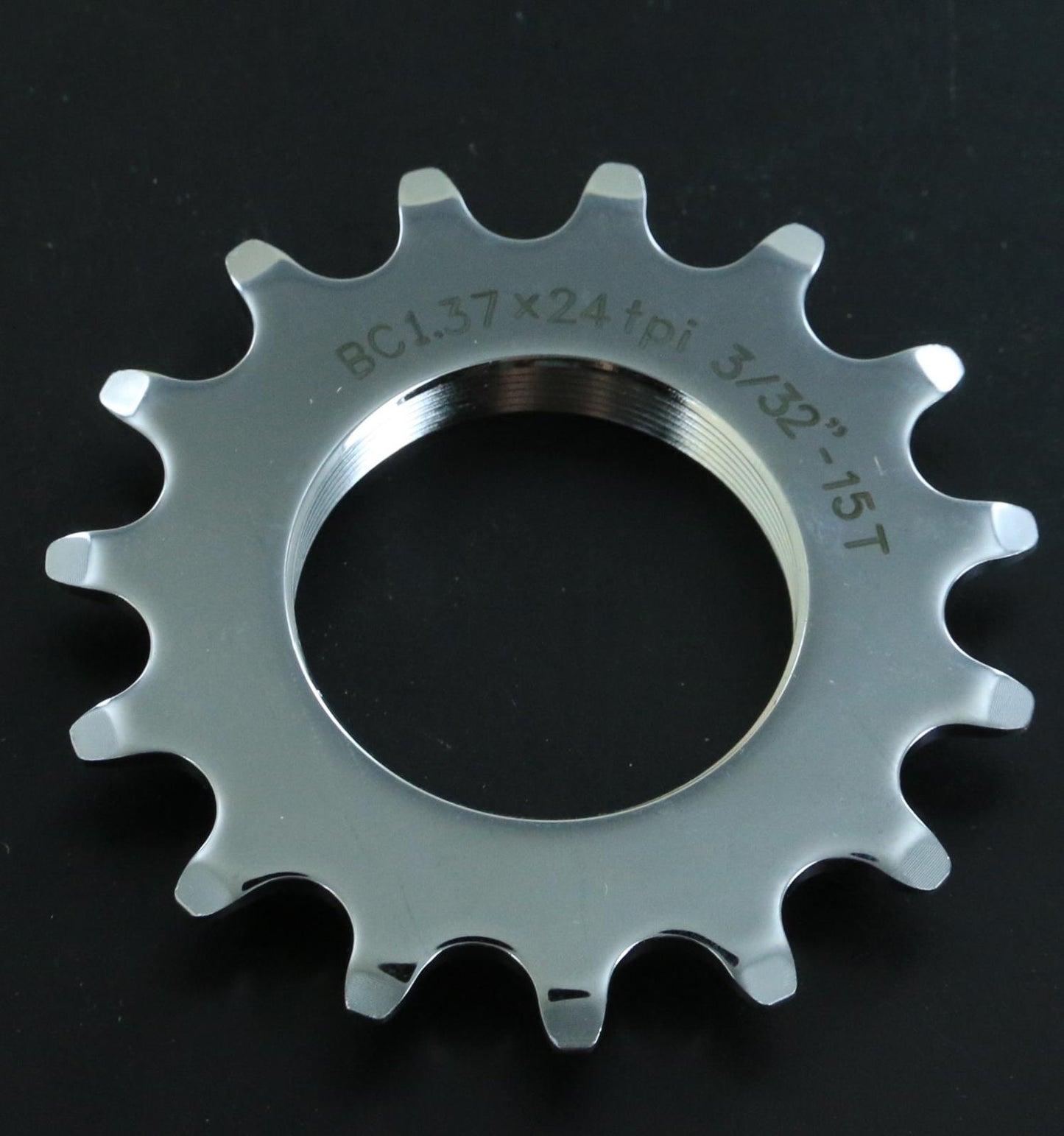 Chrome Steel 15T Single Speed Bike Track Fixed Gear Cog Threaded NEW
