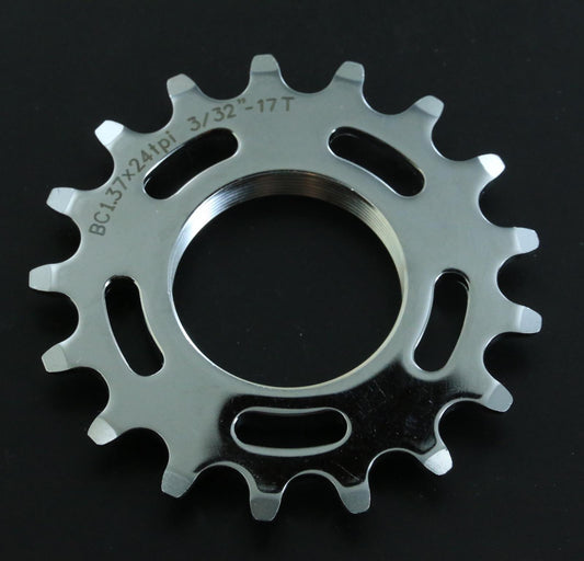 Chrome Steel 17T Single Speed Bike Track Fixed Gear Cog Threaded NEW