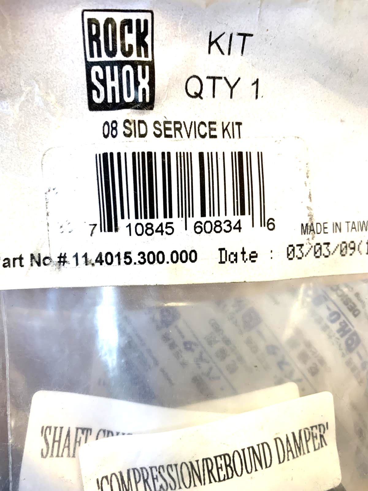 RockShox 2008-2012 SID A Service Kit New Old Stock