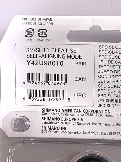 Shimano SM-SH11 SPD-SL Self-Aligning Shoe Cleats New