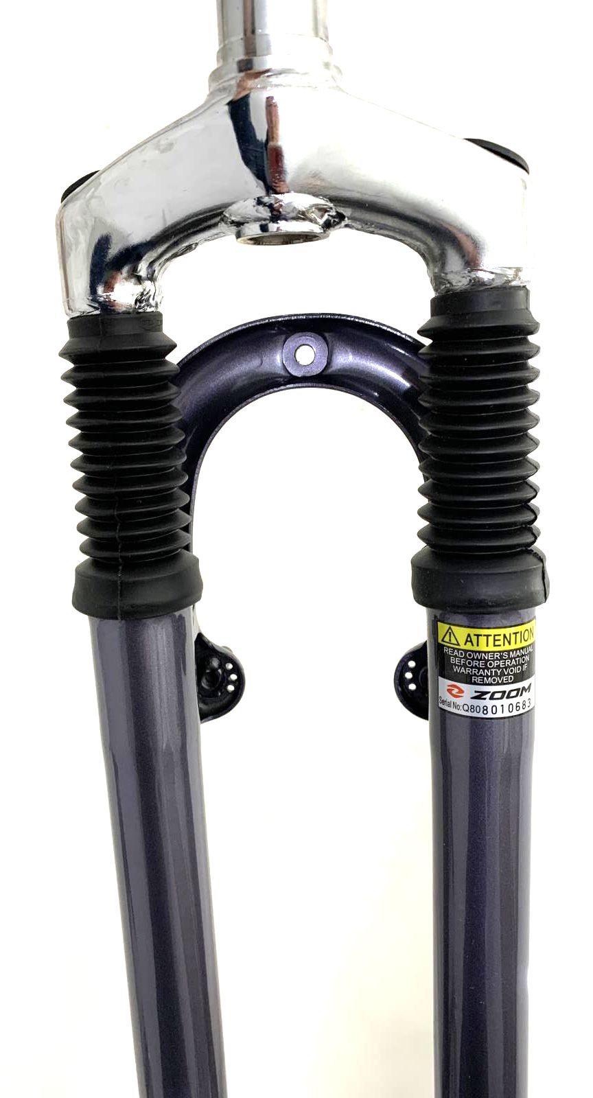 ZOOM 26" Suspension Fork Rim Bike 1-1/8" Threaded Fork Metallic Gray NEW