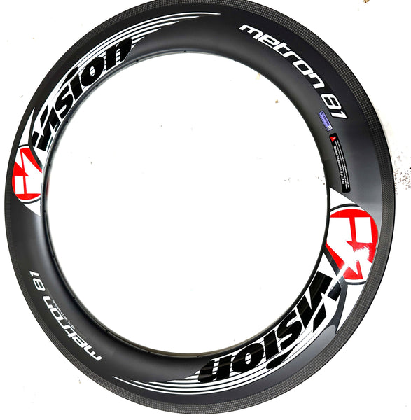 FSA Vision 700c Metron 81 18H 18 Hole Carbon Clincher Front Bike Wheel Rim NEW