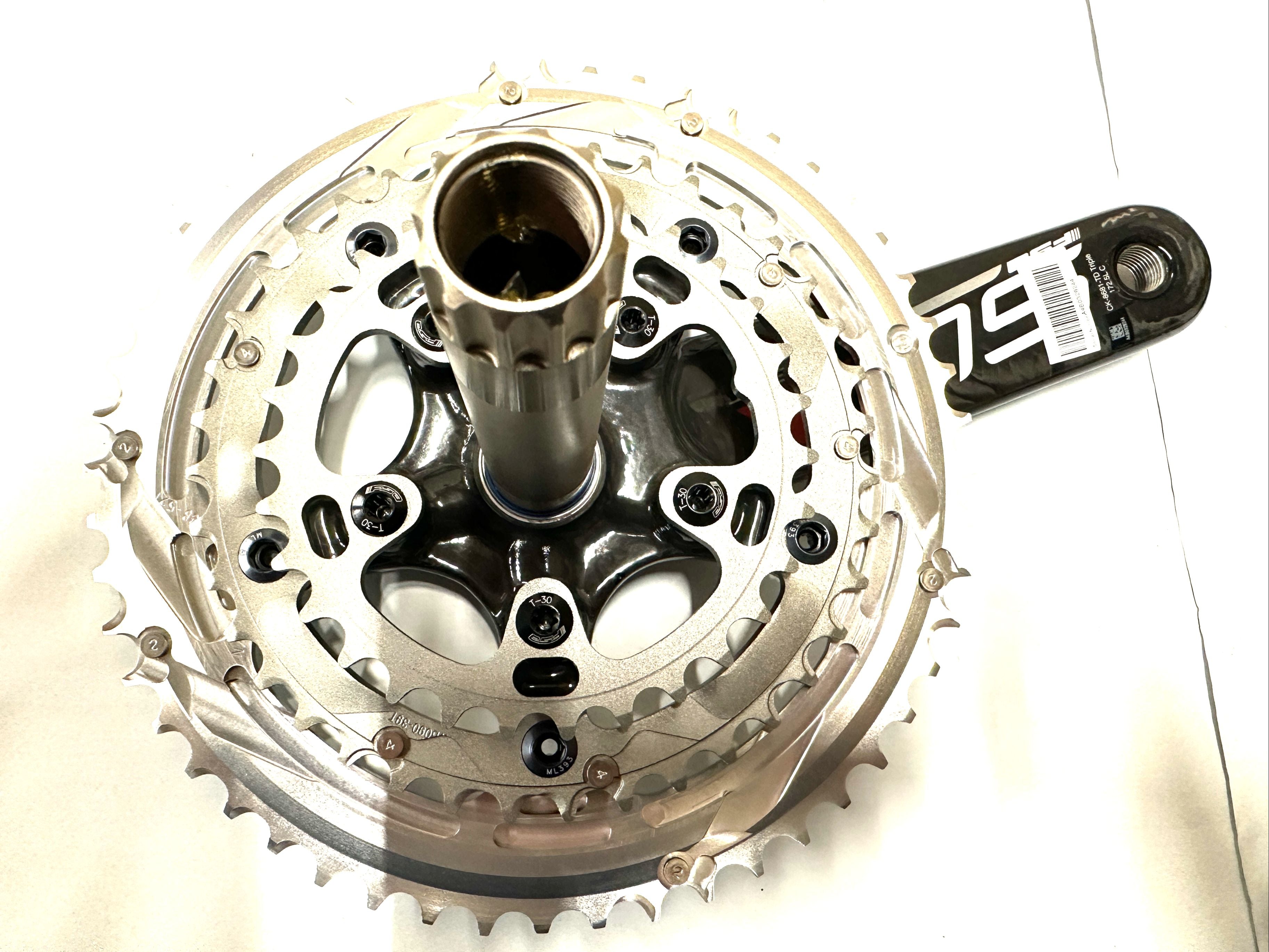 FSA SL-K LIGHT Tandem Rear Carbon Mega Road Bike Crankset 30/39/52 172.5mm New