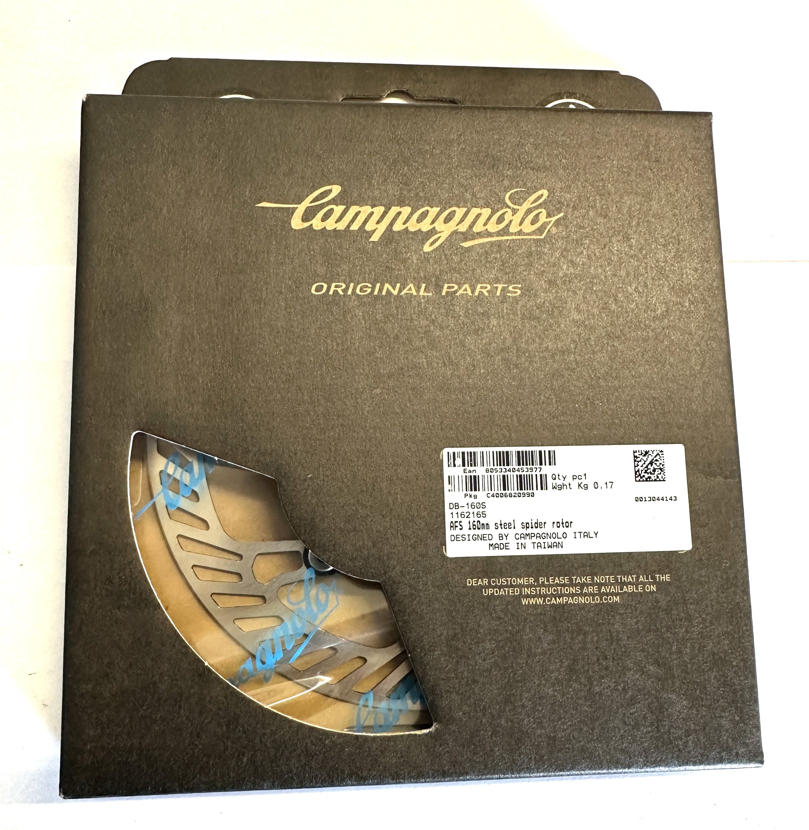 Lot of 2 Campagnolo AFS Disc Brake Rotor for EKAR Center-Lock 160mm New