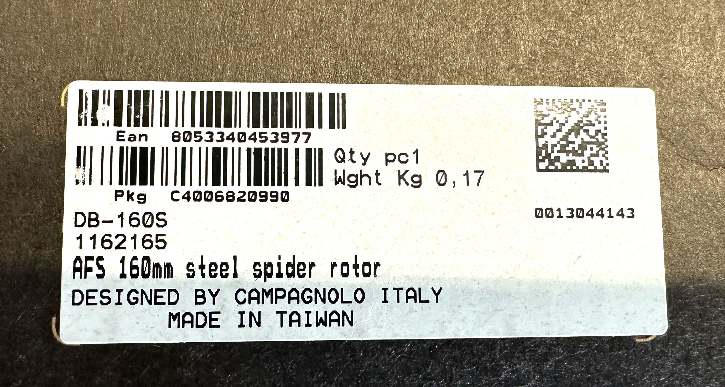 Lot of 2 Campagnolo AFS Disc Brake Rotor for EKAR Center-Lock 160mm New