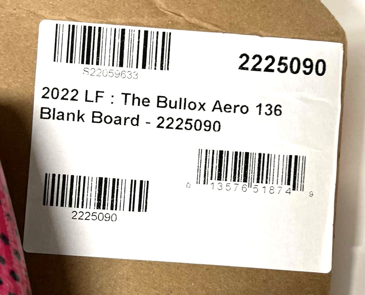 2022 Liquid Force Bullox Aero 136cm Wakeboard Blank Board 2225090 MSRP $699 NEW - Random Bike Parts