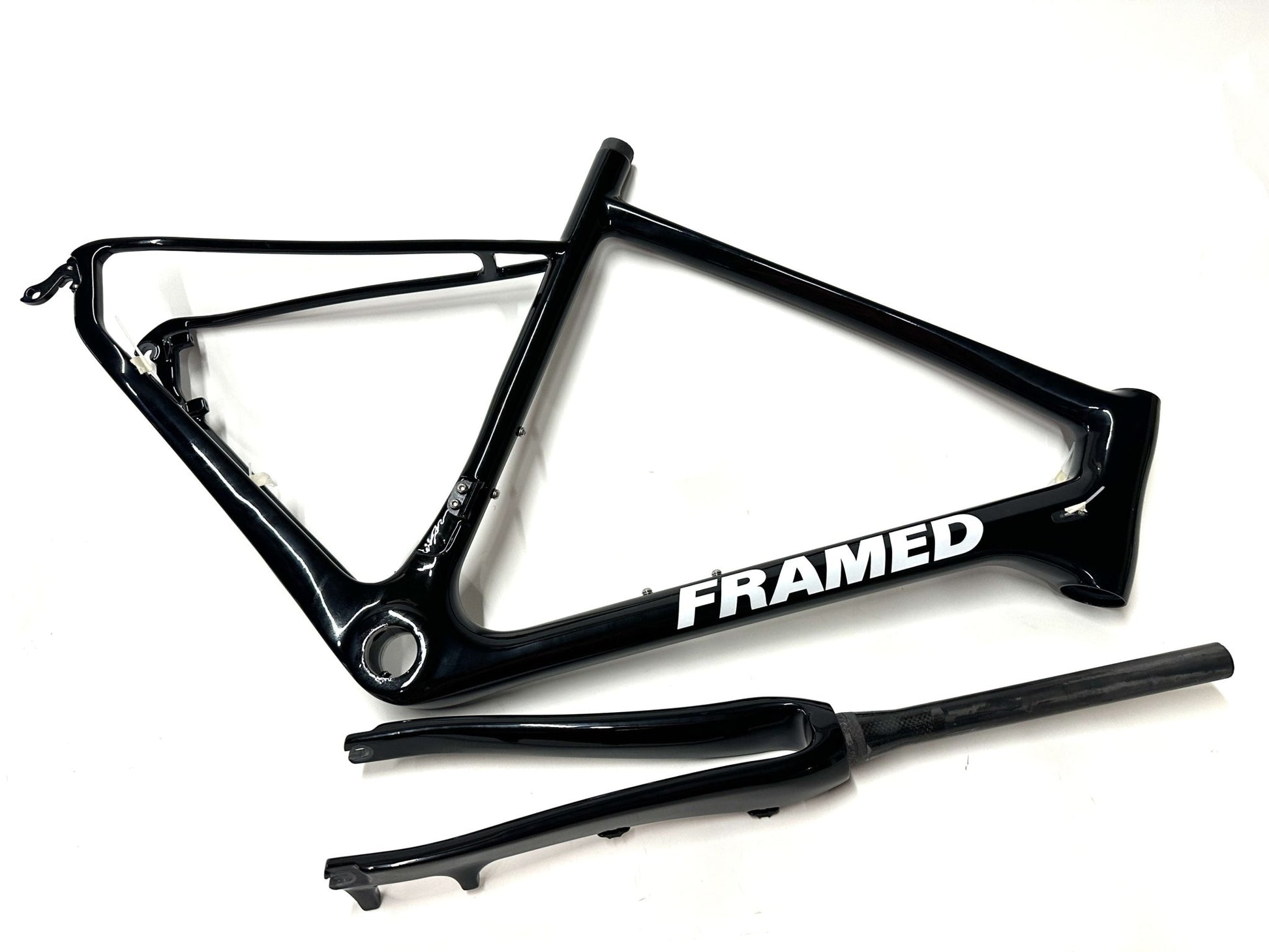 Framed Mallorca Carbon Disc Brake 58cm 700c Black Road Bike Frame / Fork New - Random Bike Parts