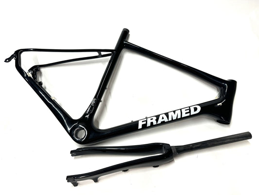 Framed Mallorca Carbon Disc Brake 56cm 700c Black Road Bike Frame / Fork New - Random Bike Parts