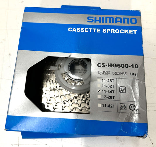 SHIMANO Hyper Glide CS-HG500-10 cassette 10 speed 11-34 NEW IN BOX