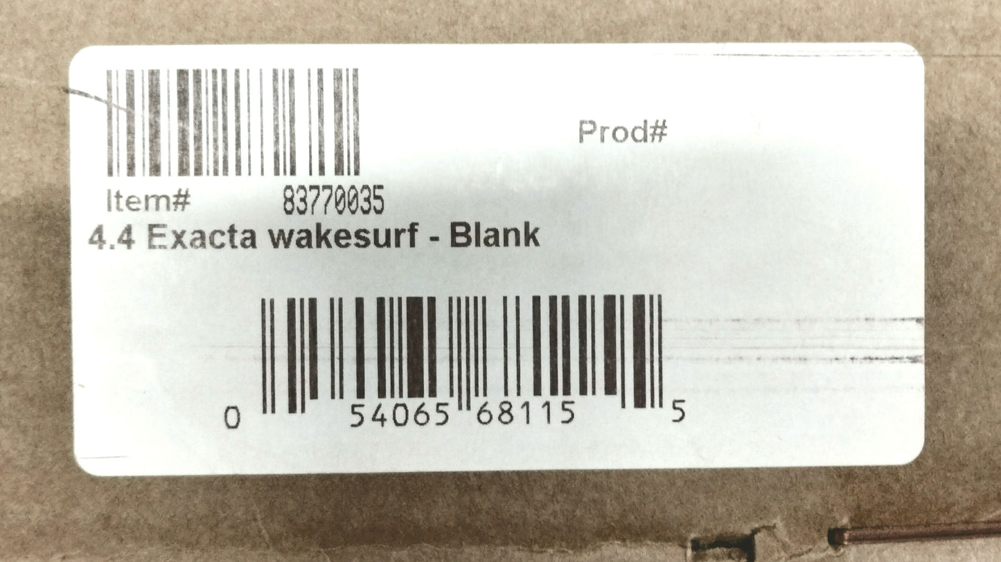 Hyperlite Exacta Wakesurf Blank Board White - 83770035 MSRP $1199 NEW Blem