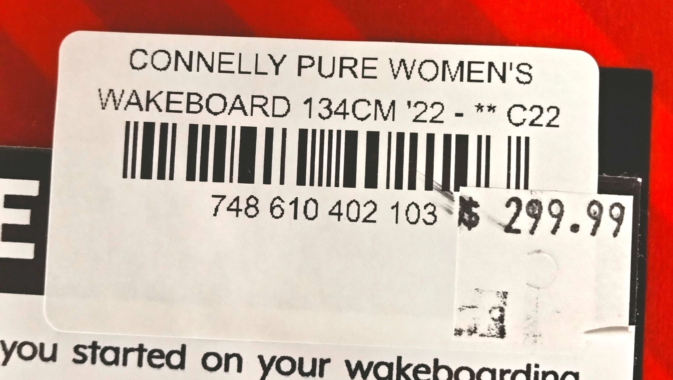 2022 Connelly Pure Women's Wakeboard 134cm Red / White - 62224256 MSRP $299 NEW