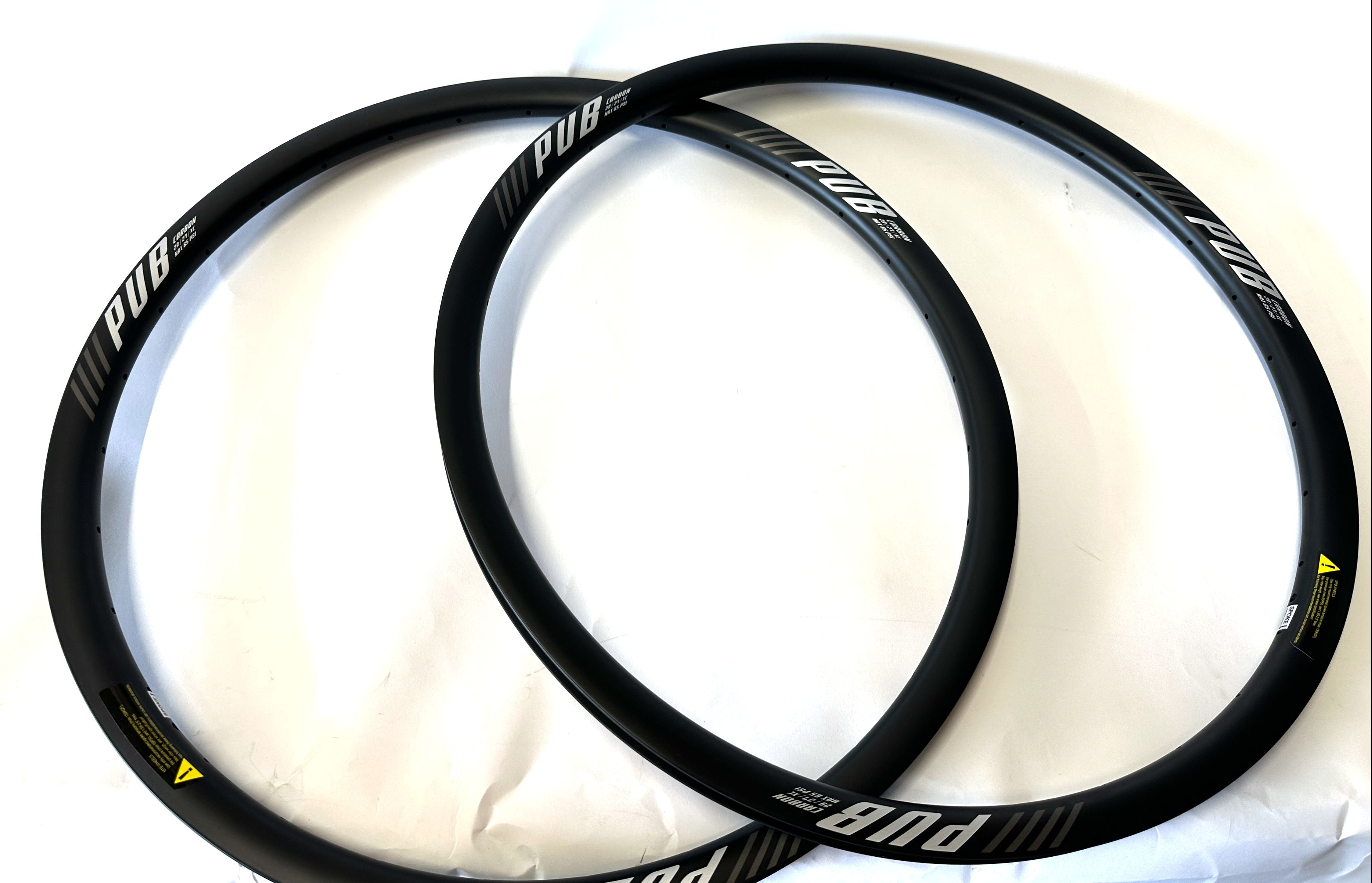Lot of 2 PUB 29er 29" Carbon XC Clincher Bike MAX 65 PSI Wheel Rim 32 Spoke NEW