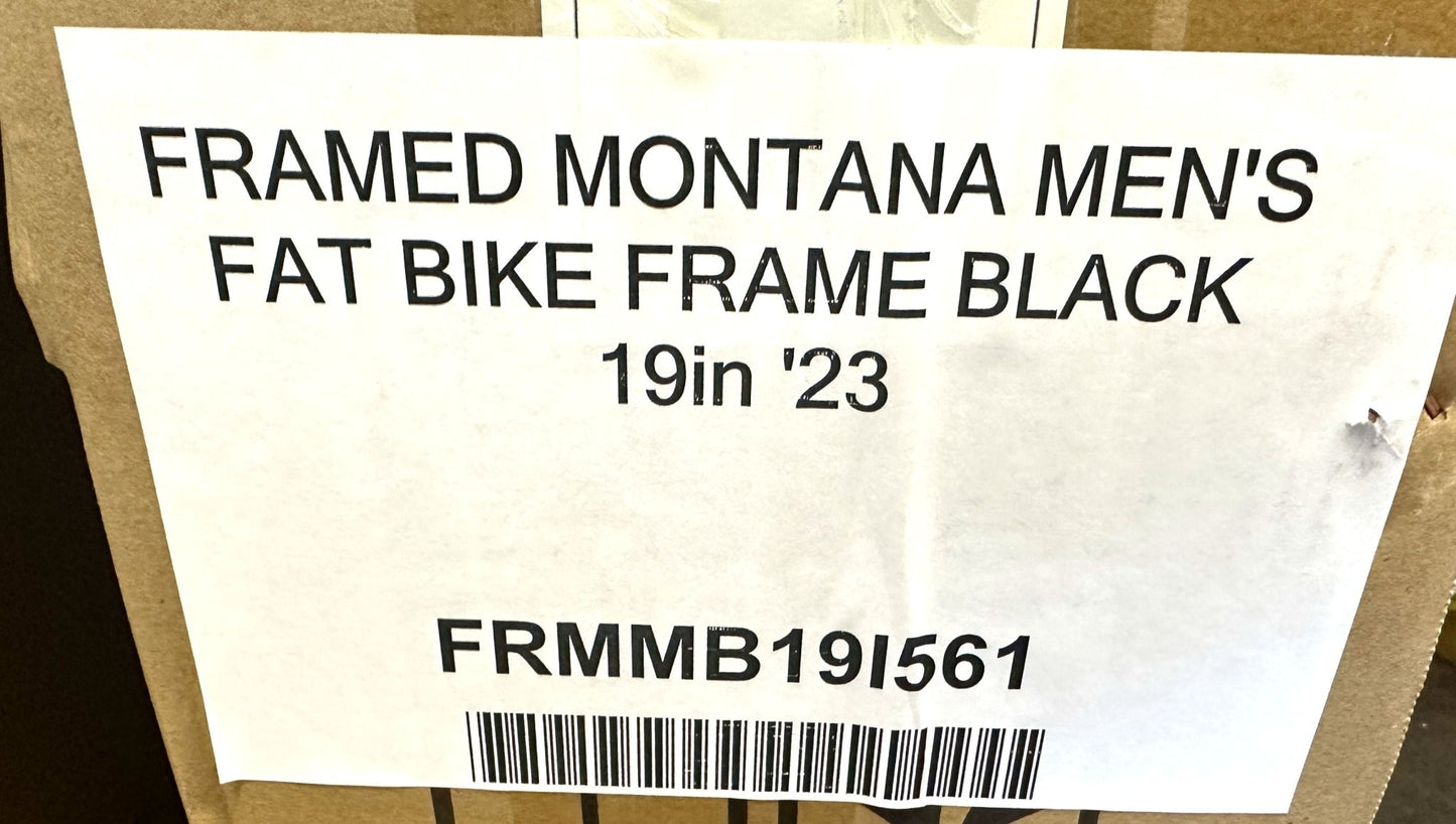 FRAMED 19" Montana Carbon Full Suspension w/ROCK SHOX Fat Bike Frame 27.5" NEW - Random Bike Parts