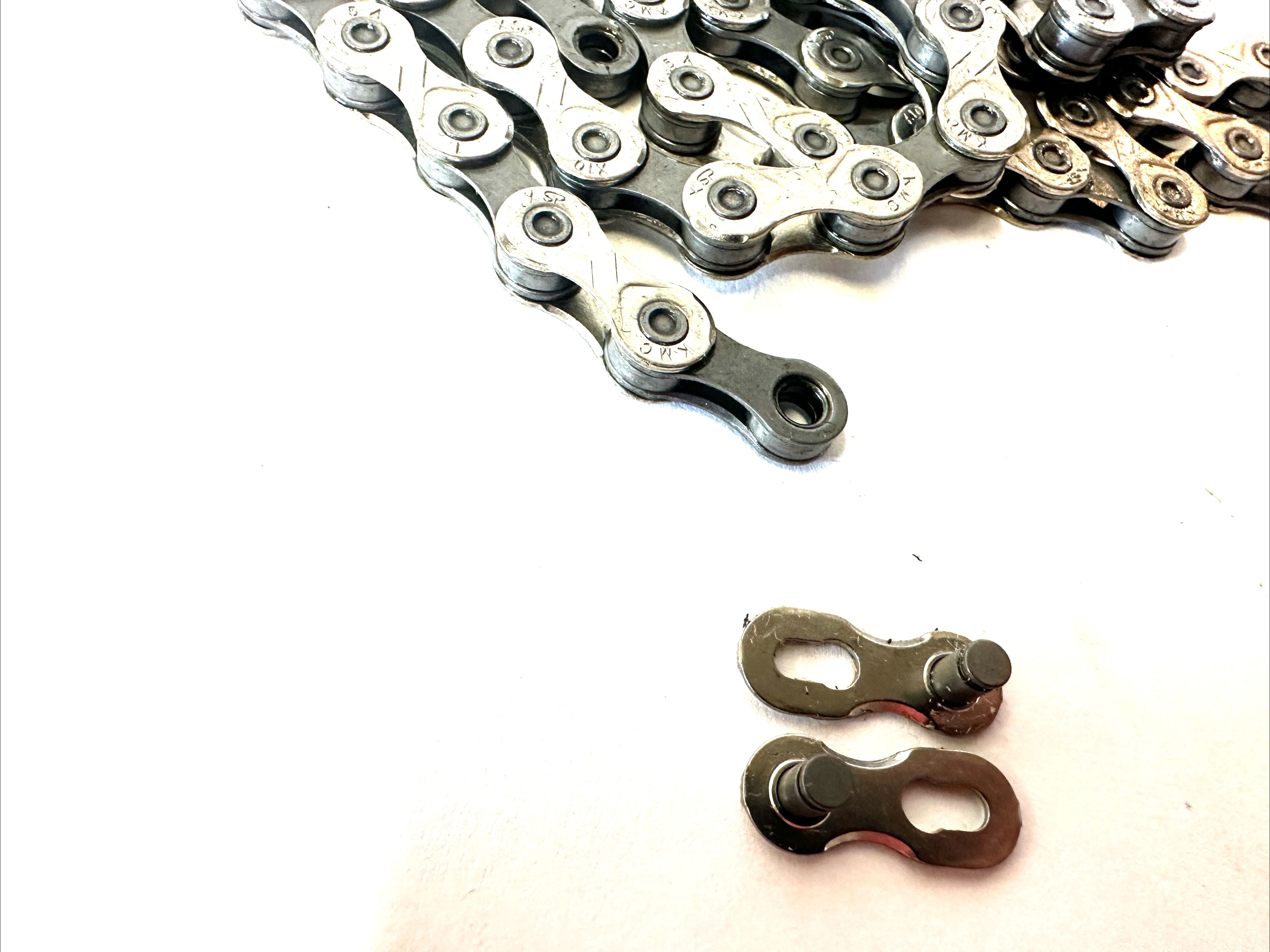 Lot of 2 KMC Chain 10 Speed X10 116 Link Mountain Road Bike Fit Shimano SRAM New
