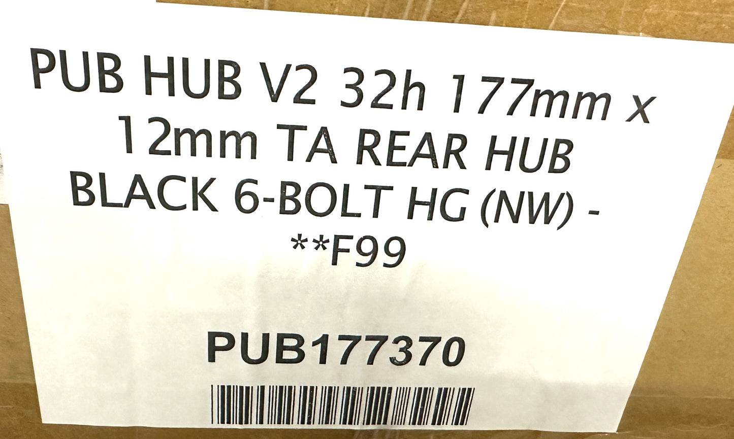 Rear Bike Hub Framed 6 bolt Disc 177 mm 32h Fits HG 12mm Thru Axle Cassette New