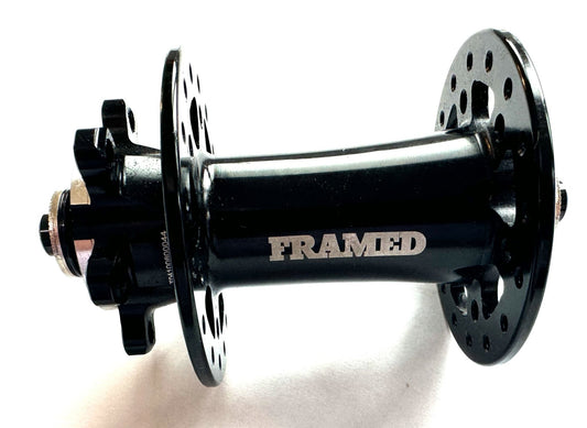 Framed 32h 100mm x QR Quick Release 6 Bolt Disc Front Bike Hub Black New - Random Bike Parts