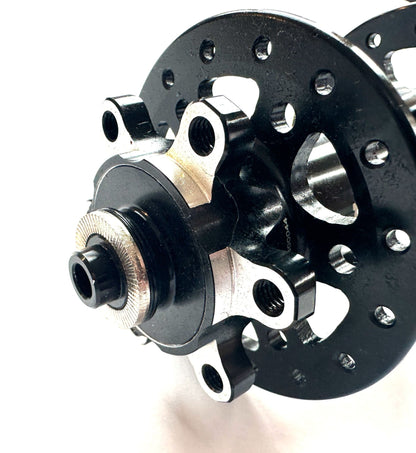 Framed 32h 100mm x QR Quick Release 6 Bolt Disc Front Bike Hub Black New - Random Bike Parts