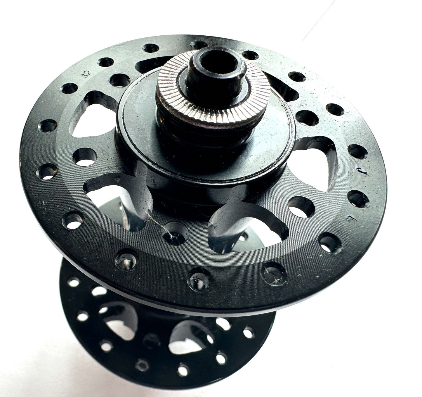 Framed 32h 100mm x QR Quick Release 6 Bolt Disc Front Bike Hub Black New - Random Bike Parts