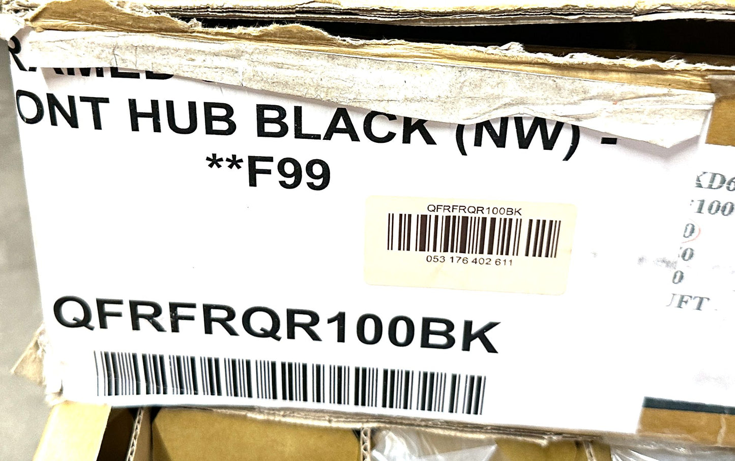 Framed 32h 100mm x QR Quick Release 6 Bolt Disc Front Bike Hub Black New - Random Bike Parts