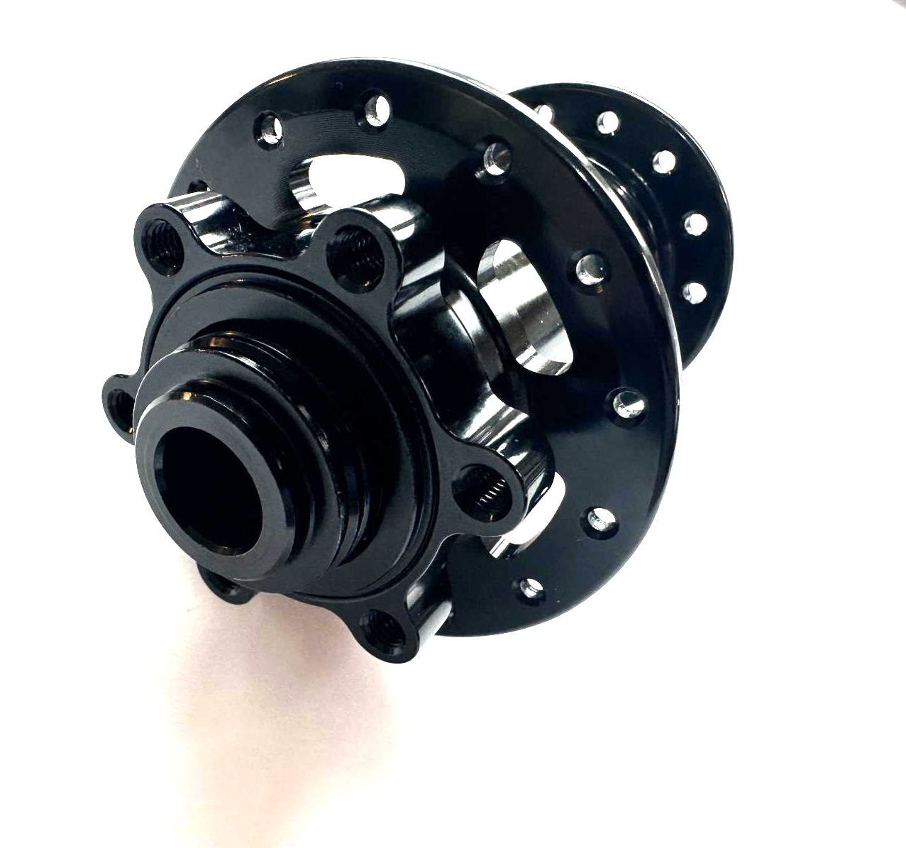 PUB 28h 100mm 12mm Thru Axle TA  6 Bolt Disc Front Bike Sealed Hub Black New