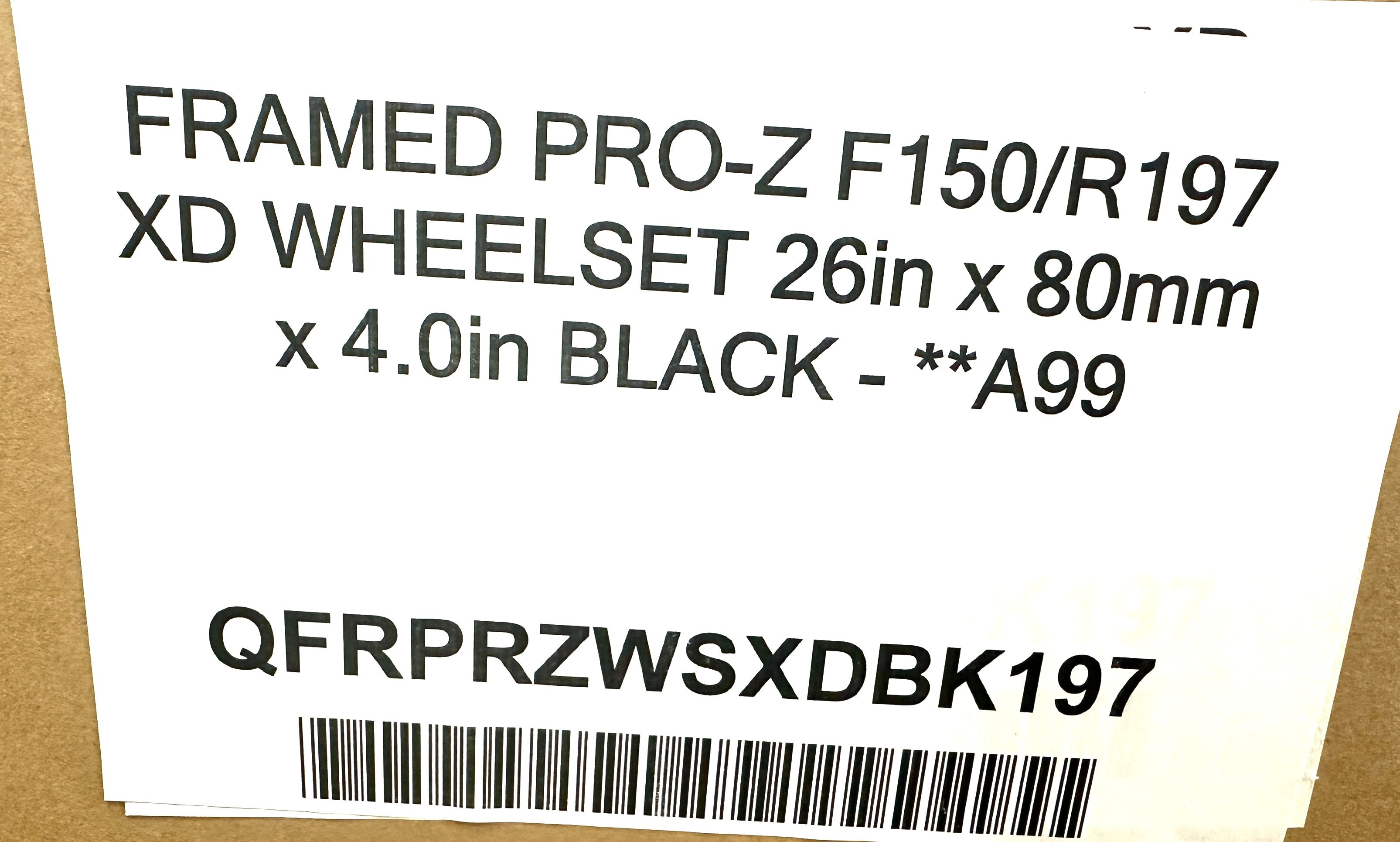 Framed 26" Fat Bike Alloy Wheelset 15 x 150mm 12 x 197mm XD 6 bolt Disc NEW