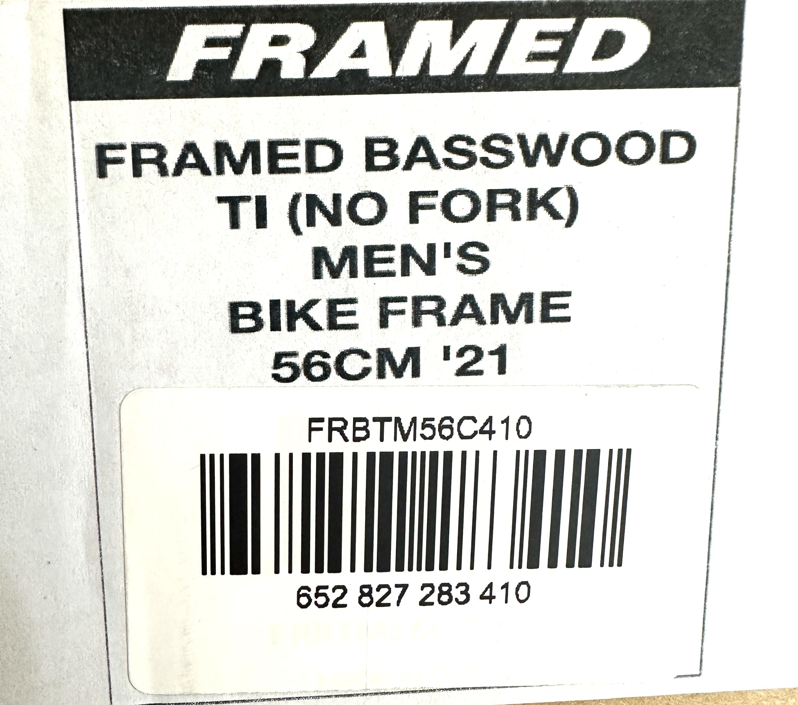 FRAMED BASSWOOD 700c Titanium 56cm  Disc Cyclocross Gravel Bike Frame NEW