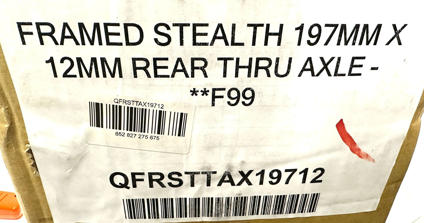 Framed Alloy Thru Axle 12mm x 197mm 12 x 197 Fat Bike Fatbike 70g New - Random Bike Parts