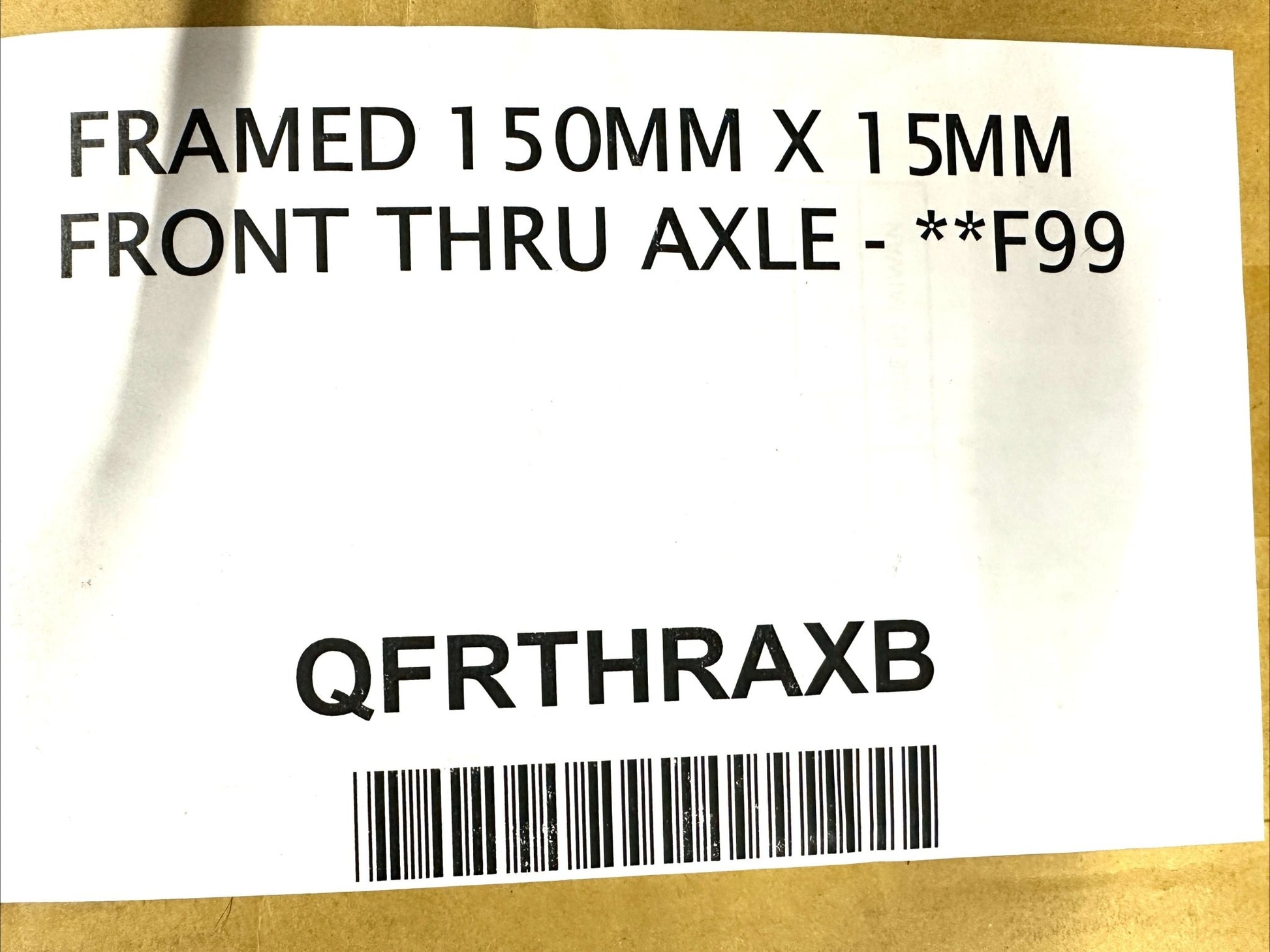 Framed 150mm Alloy Thru Axle 15mm x 190mm Quick Release 15 x 190 Fat Bike New - Random Bike Parts