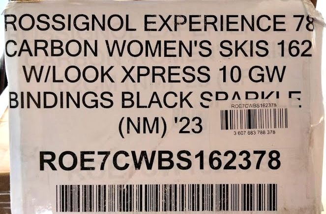 Rossignol Experience 78 Carbon Women's Skis 162cm+Look Xpress 10 GW Bindings NEW