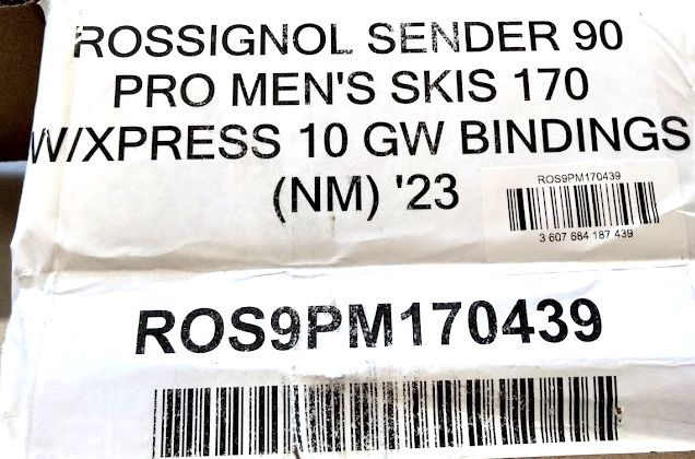 Rossignol Sender 90 Pro Men's Skis 170cm + Look Xpress 10 GW Bindings NEW