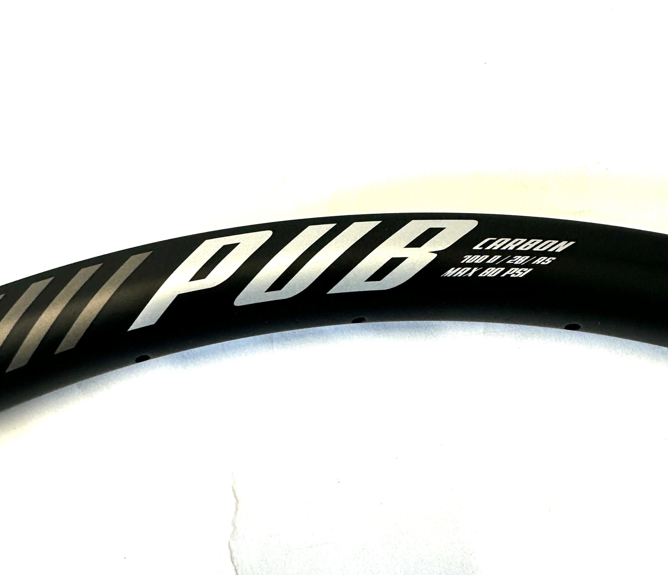 PUB GRAVEL 700D/28/AS Carbon Clincher Bike 80 PSI Wheel Rim Brakes 28 Spoke NEW