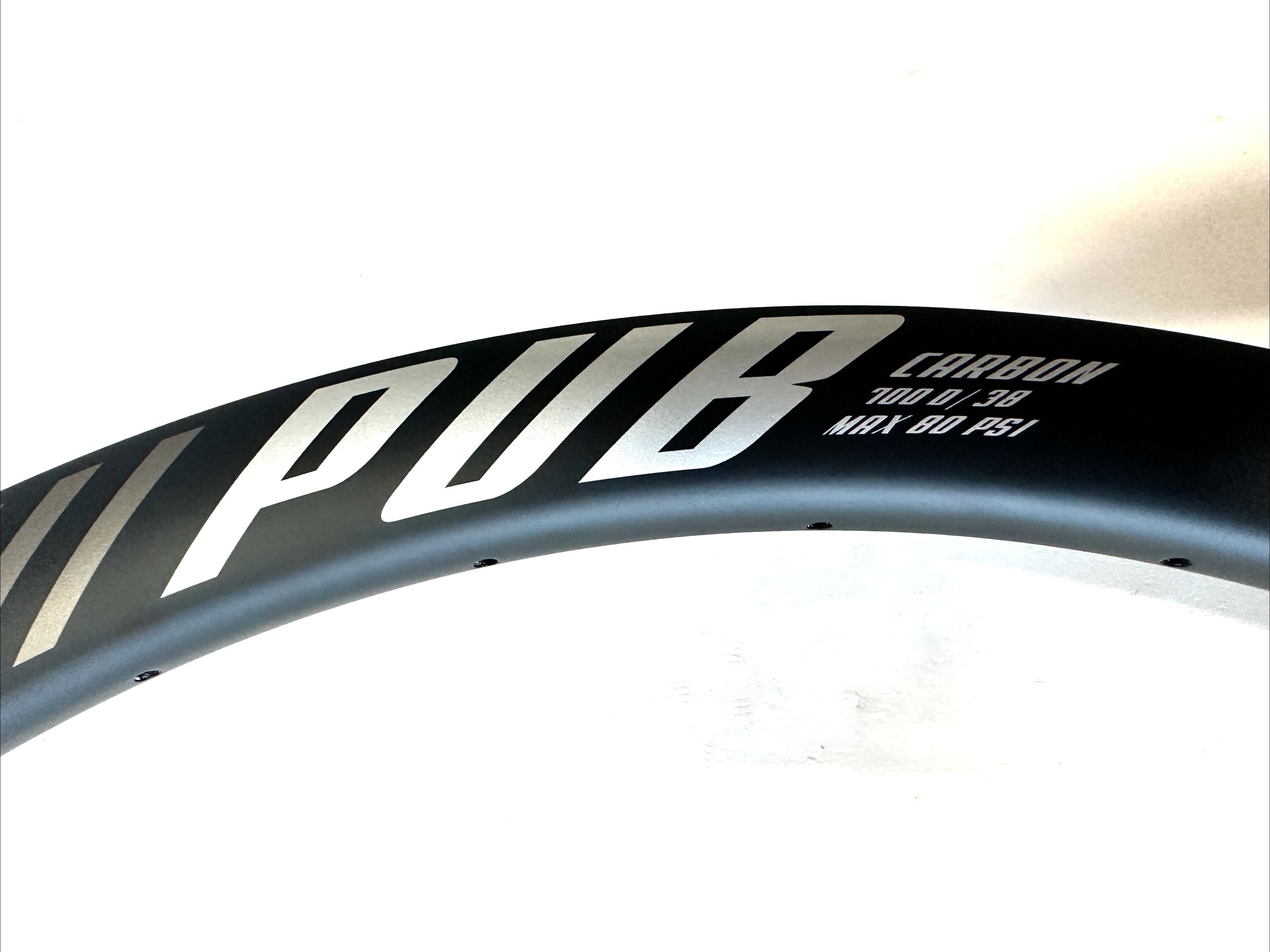 PUB GRAVEL 700D/38 Carbon Clincher Bike 80 PSI Wheel Rim Brakes 28 Spoke NEW