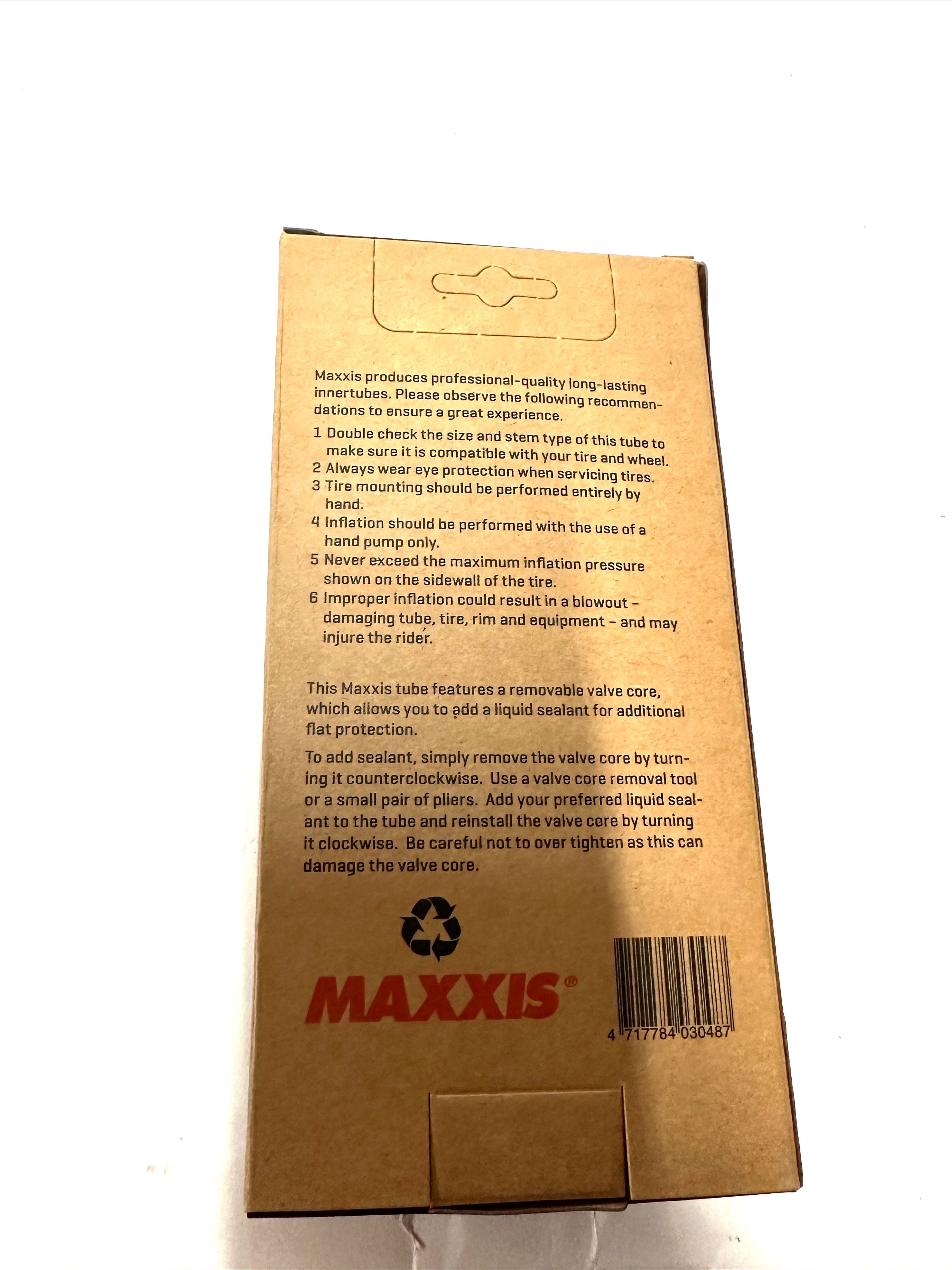 Maxxis Fat / Plus Tube - 650B 27.5 x 3.8-5.0" Shrader 440 gram New in Box