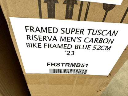 Framed 700c Super Tuscan Carbon Disc 52cm Gravel Carbon BLUE Frame / Fork New - Random Bike Parts