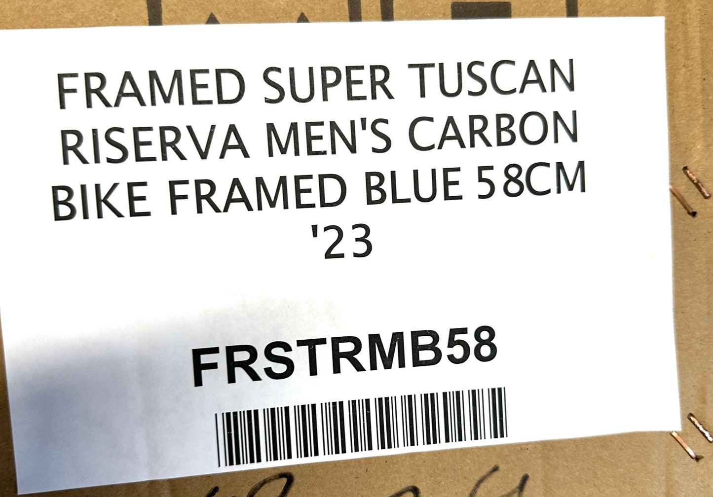Framed 700c Super Tuscan Carbon Disc 58cm Gravel Carbon BLUE Frame / Fork New