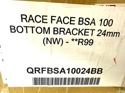 Race Face Team XC X-Type External Bottom Bracket: BSA 100mm BB Shell 24mm New