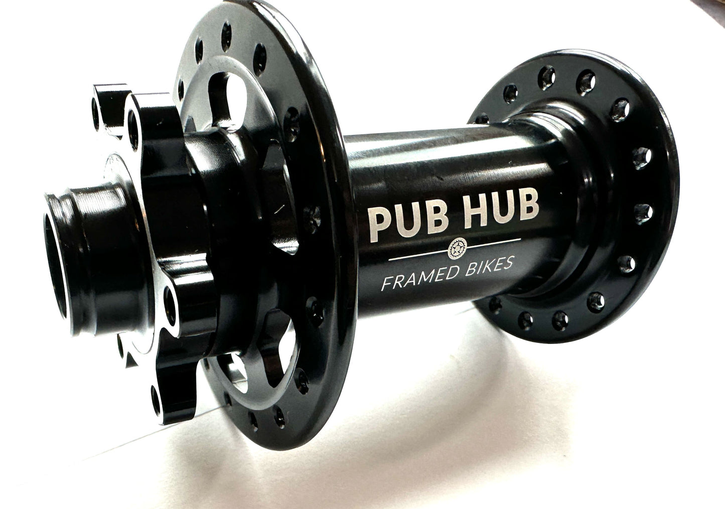 PUB 32h 32 hole 110mm x 15mm 6 Bolt Disc Front Hub Black Bike Sealed Hub New